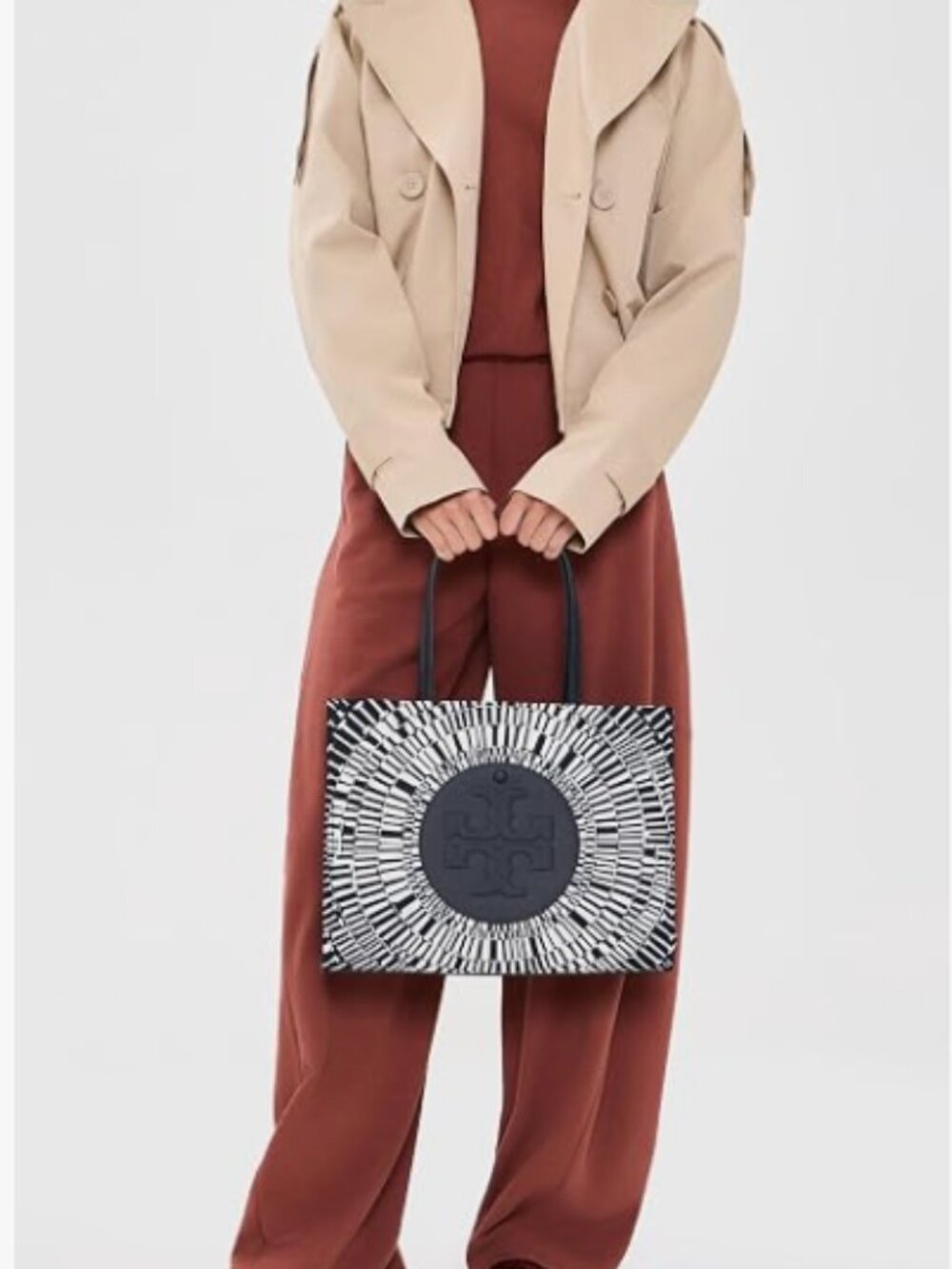 NWT Tory Burch Women's Ella Printed Small Tote - Picture 6 of 7